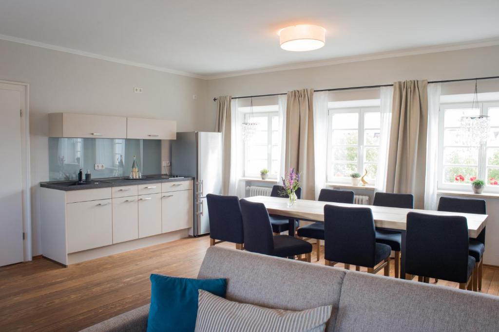 Kuchyň nebo kuchyňský kout v ubytování Wailtl Hotel