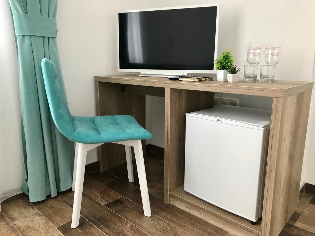Kuchyň nebo kuchyňský kout v ubytování Motel As
