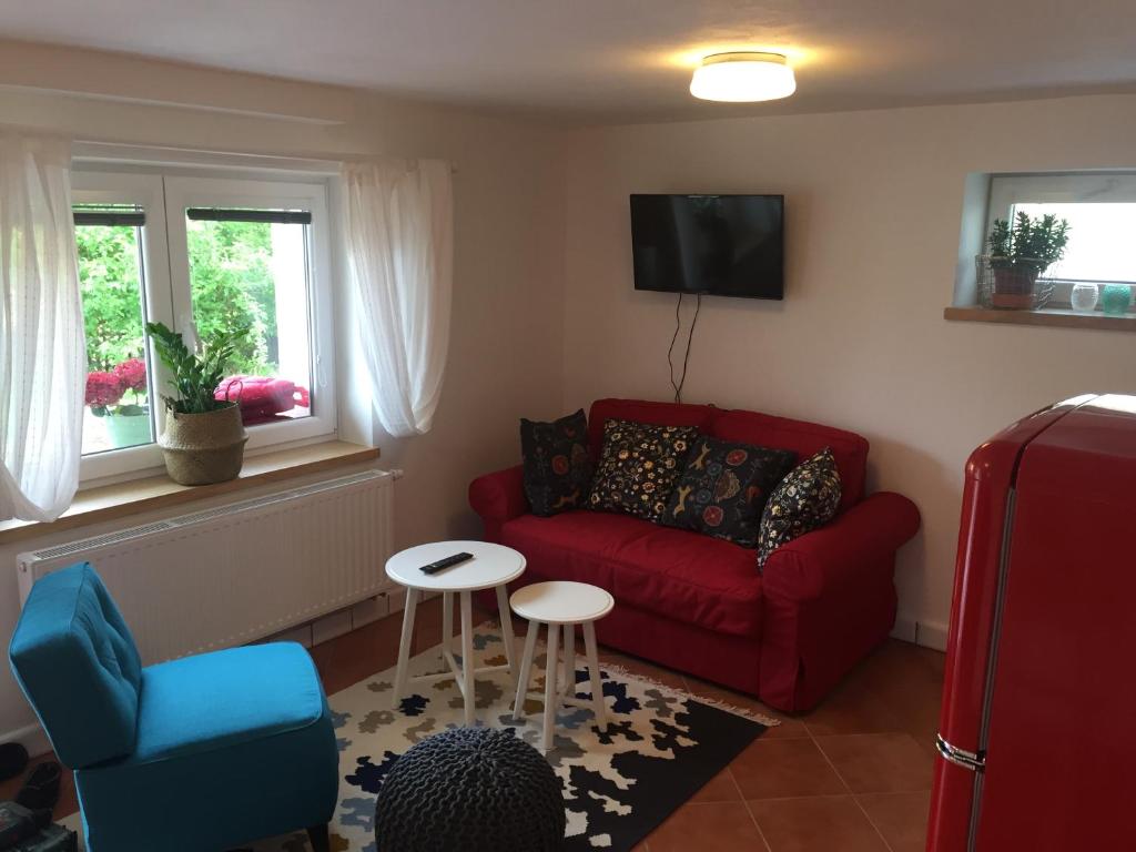 Część wypoczynkowa w obiekcie Villa Cihelna apartments