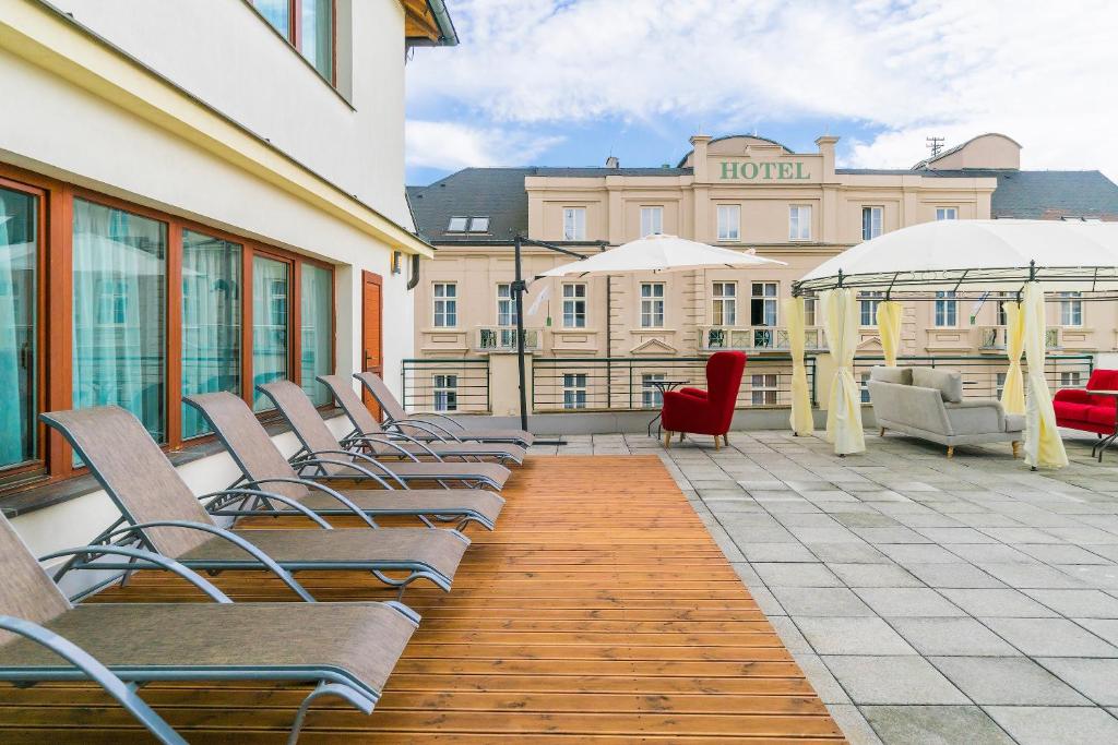 Budova, kde se aparthotel nachází