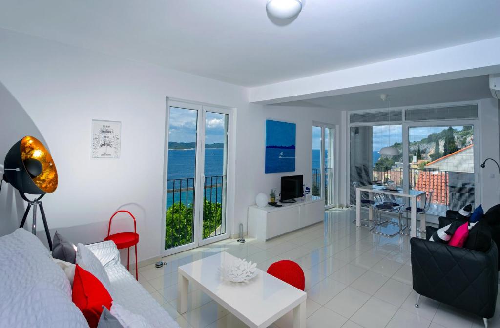 Posezení v ubytování Blue Bay Residence