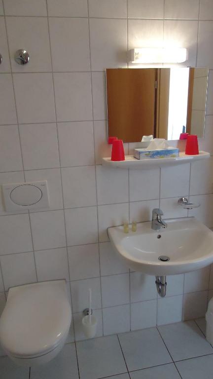 Koupelna v ubytování Hotel Garni Meeresgruß