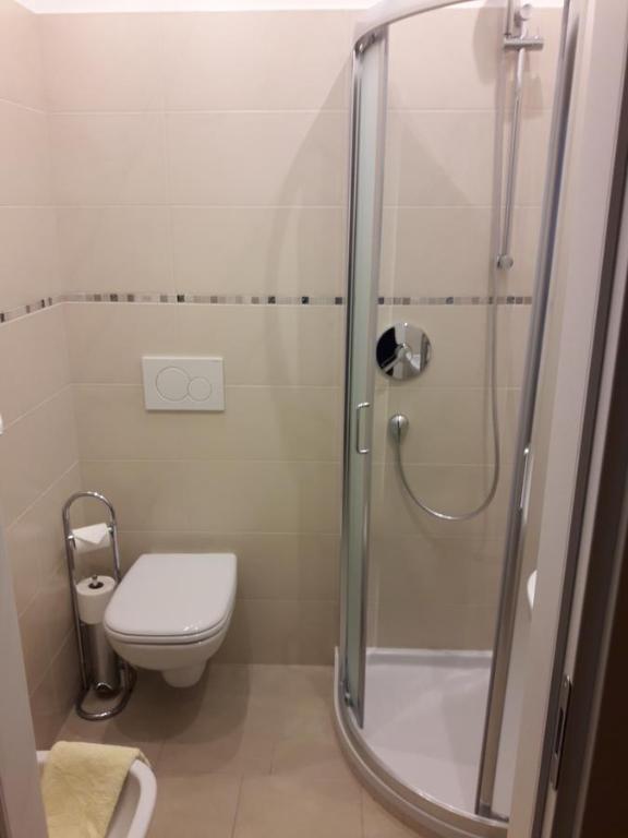 Koupelna v ubytování Hotel Lux