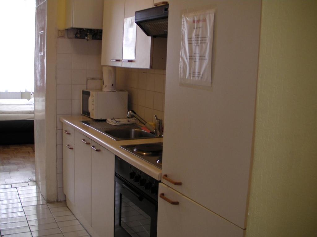 Kuchyňa alebo kuchynka v ubytovaní HappyHostel