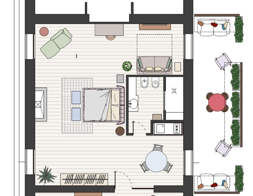 Půdorys ubytování Casa Realia