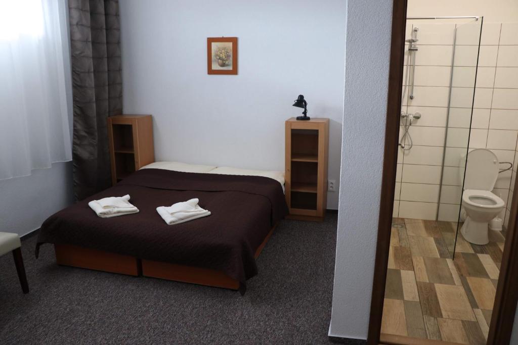 Koupelna v ubytování Penzion B5