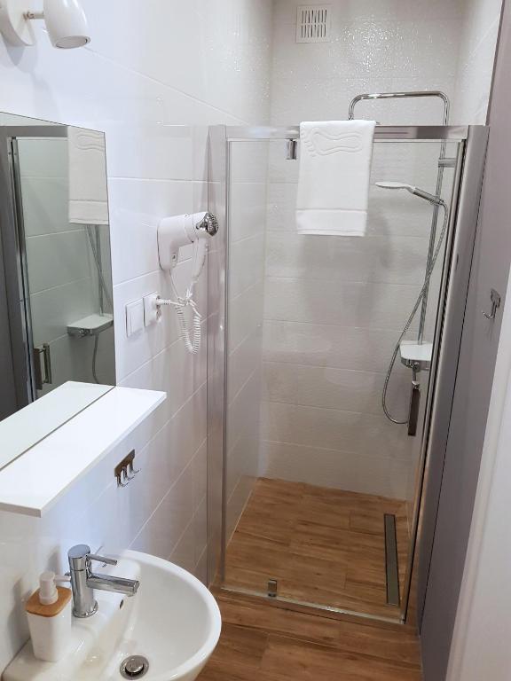 Kúpeľňa v ubytovaní Apartamenty METRO Targówek