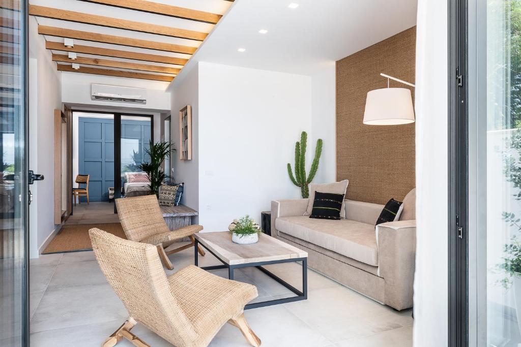 Posedenie v ubytovaní Blue Island Luxury Apartment