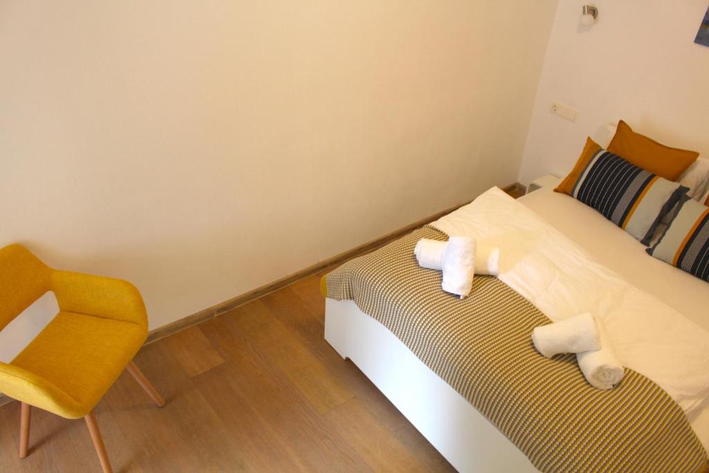 Postel nebo postele na pokoji v ubytování Ferienhaus in Langenlois