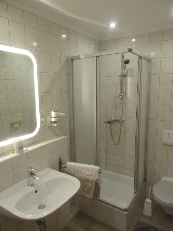 Koupelna v ubytování Pension Wachau