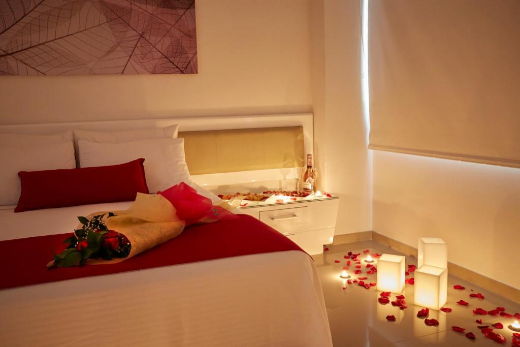 Postel nebo postele na pokoji v ubytování Hotel Zona A