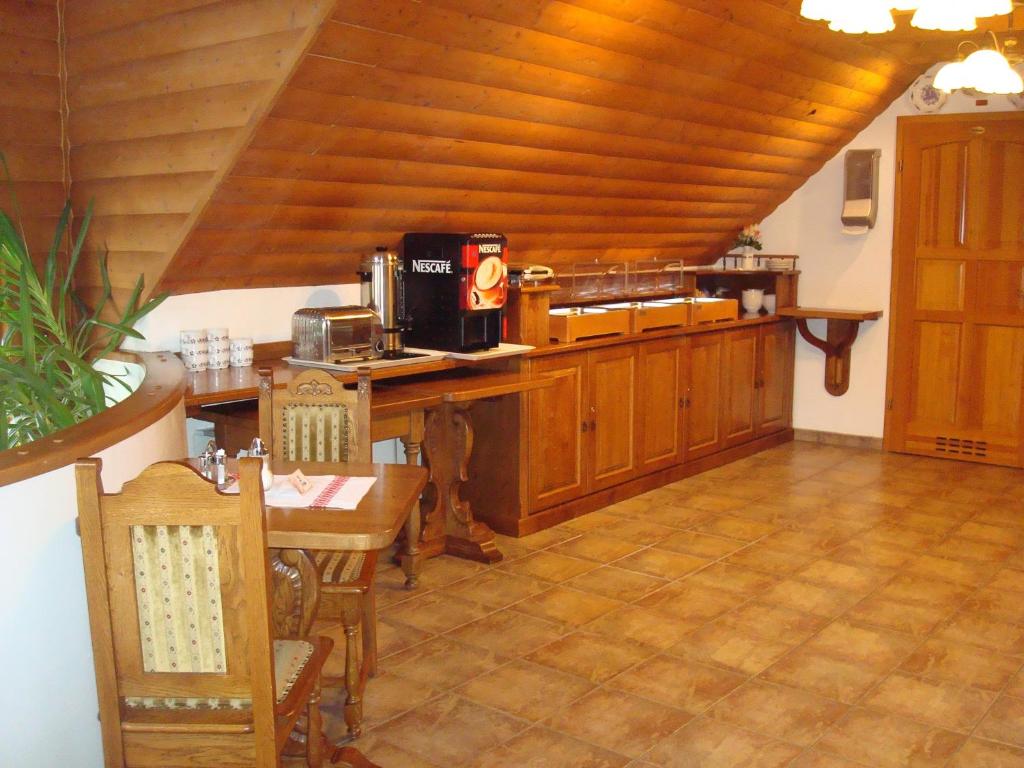 Kuchyň nebo kuchyňský kout v ubytování Kulacs Csarda Panzio