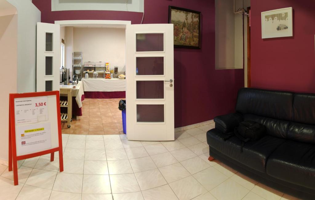 Posezení v ubytování Hostal Jentoft