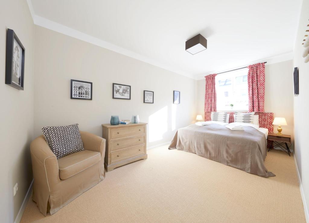 Postel nebo postele na pokoji v ubytování Vienna Penthouse 2