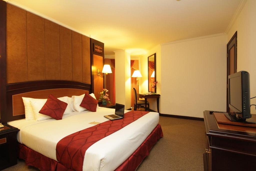 TV a/nebo společenská místnost v ubytování Hotel Kaisar