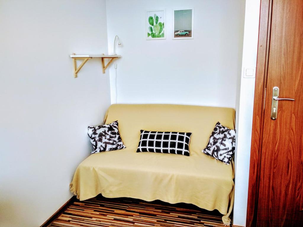 Posteľ alebo postele v izbe v ubytovaní Vitalia Apart Rooms Bobrowiecka