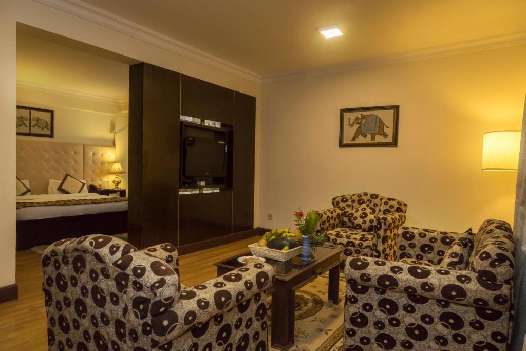 Posezení v ubytování Hotel Vaishali