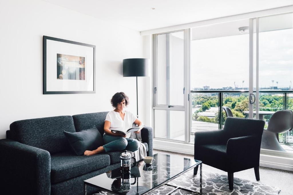 Posezení v ubytování Quay West Suites Melbourne