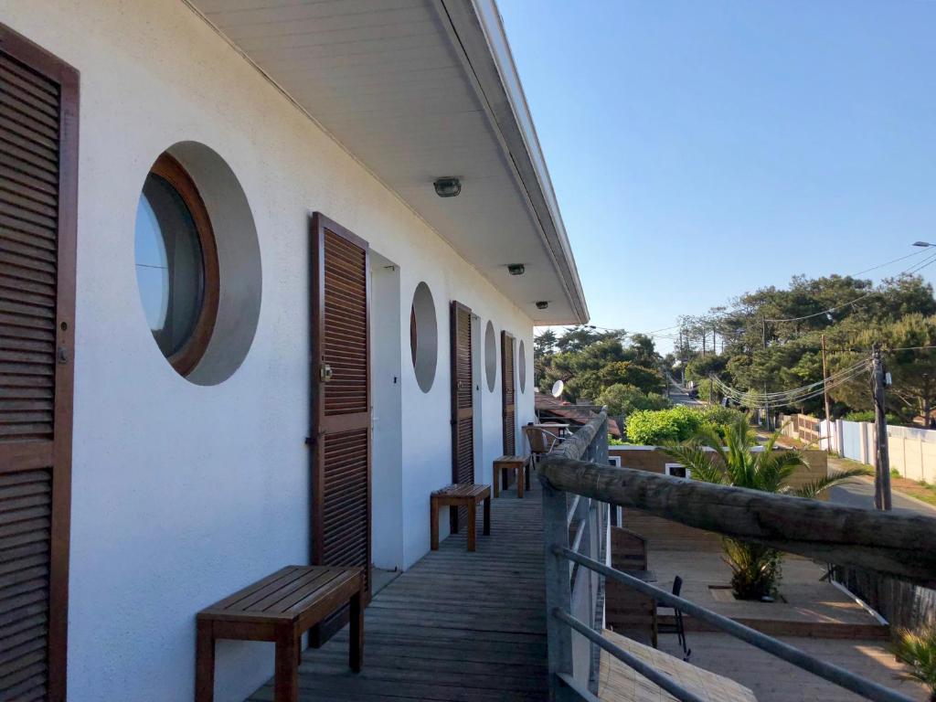Balkón nebo terasa v ubytování Le Pavillon Bleu
