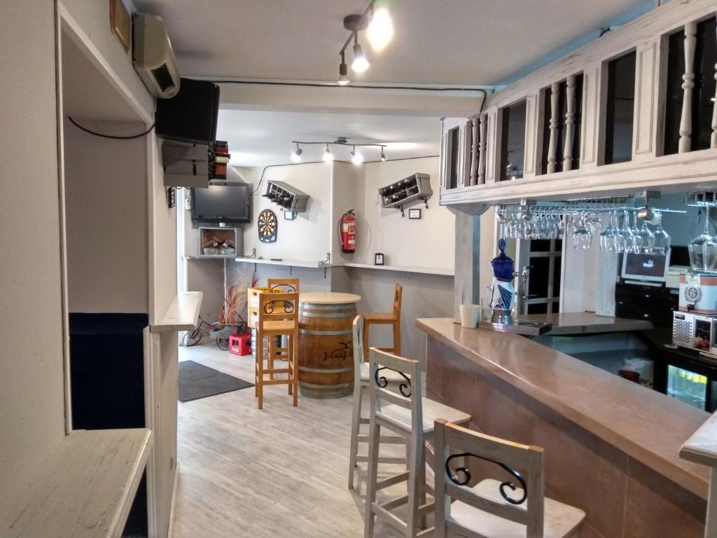 A kitchen or kitchenette at Hotel Canton