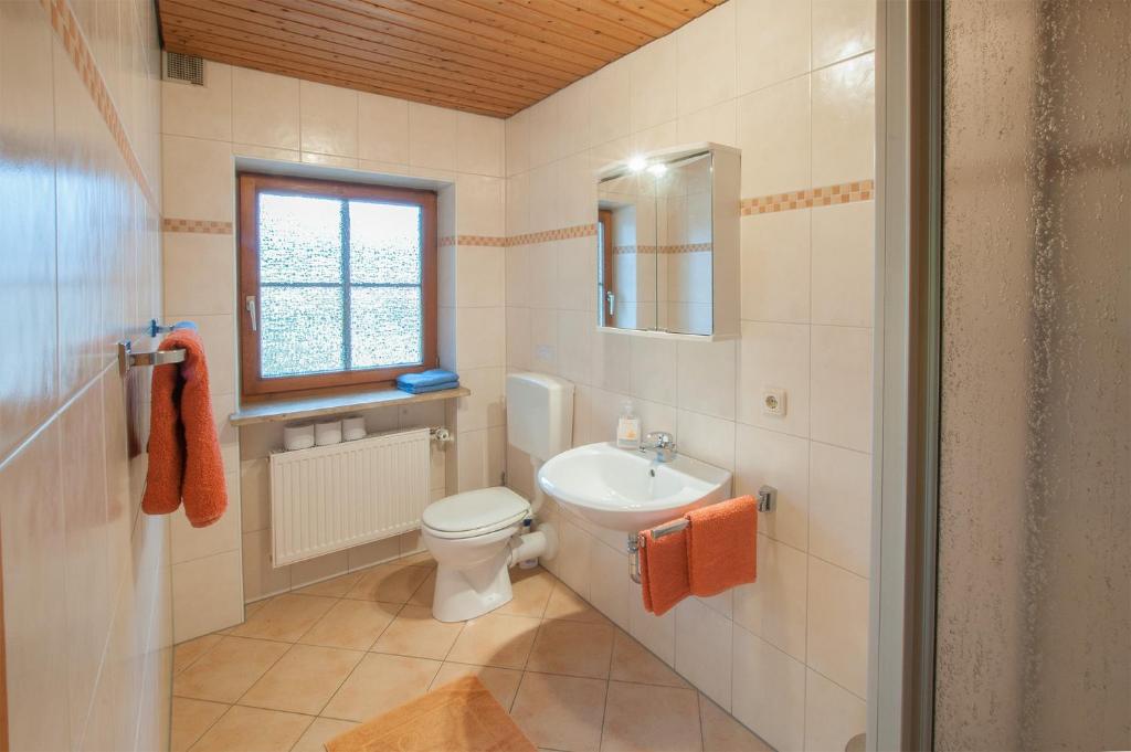 Koupelna v ubytování Ferienwohnungen Ilsanker - Doffenlehen
