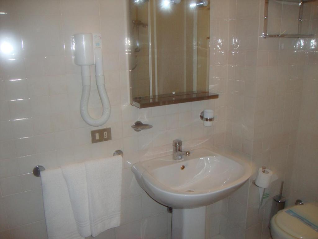 Koupelna v ubytování Hotel Cristal