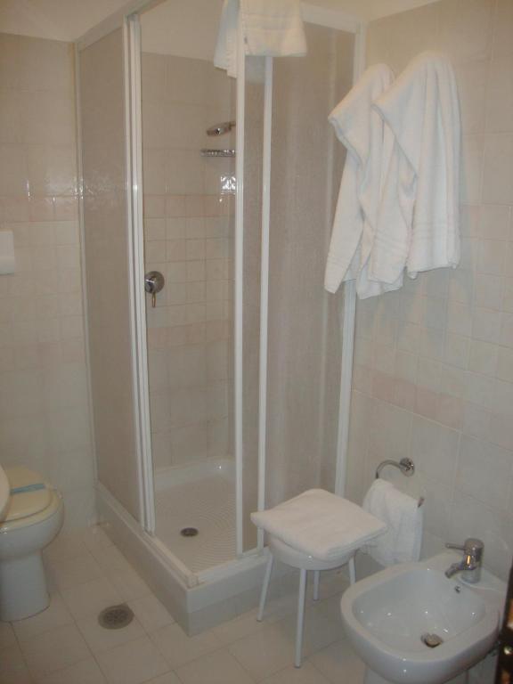 Koupelna v ubytování Hotel Cristal