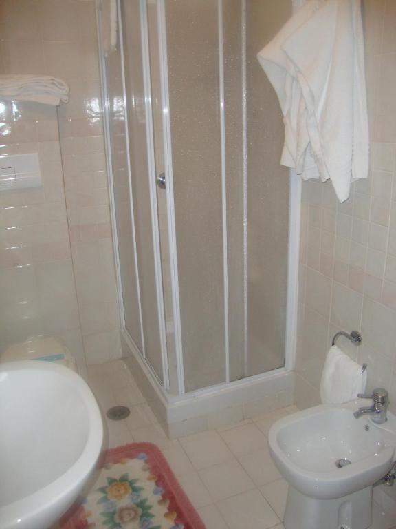 Koupelna v ubytování Hotel Cristal