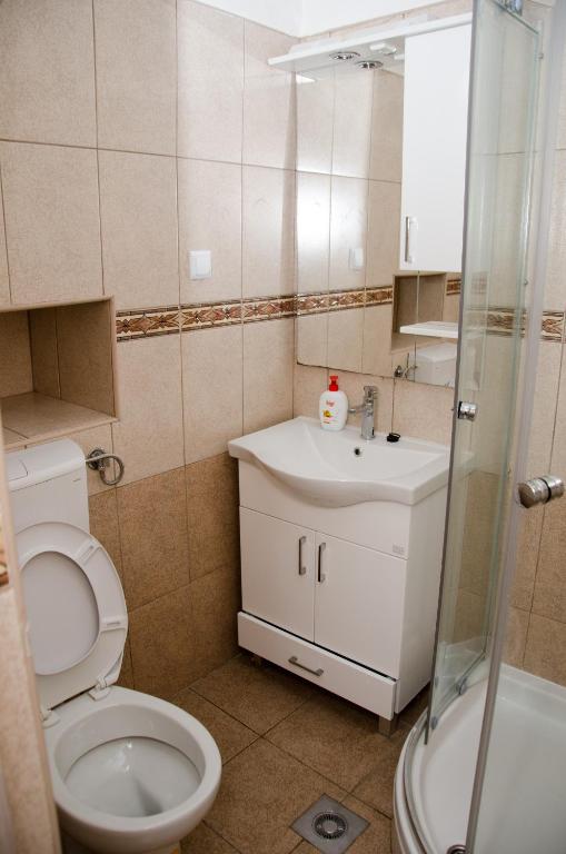 Koupelna v ubytování Guesthouse Unique