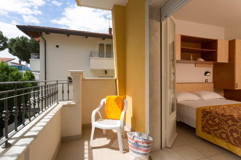 Balkón alebo terasa v ubytovaní Hotel Cannes - in pieno centro