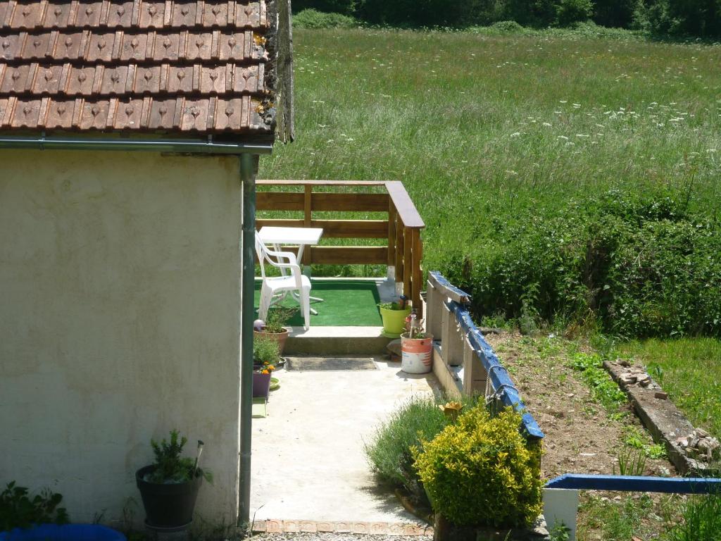 Zahrada ubytování B&B Chambre Chante Cristal