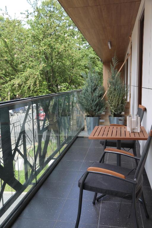 Balkón alebo terasa v ubytovaní ASKI New Powiśle Copernicus Apartment