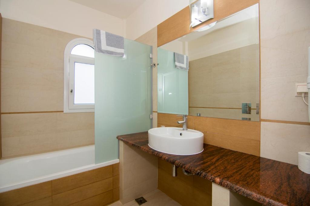 Koupelna v ubytování Hotel Agia Paraskevi