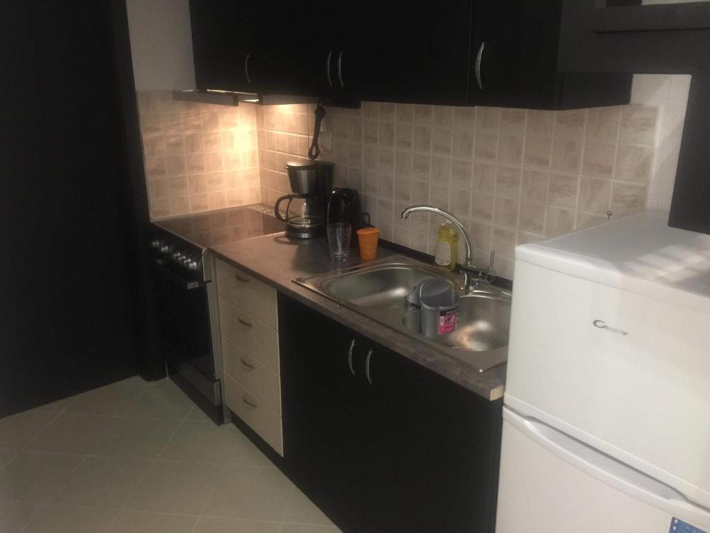 A kitchen or kitchenette at Kriopigi dimis and efis 1