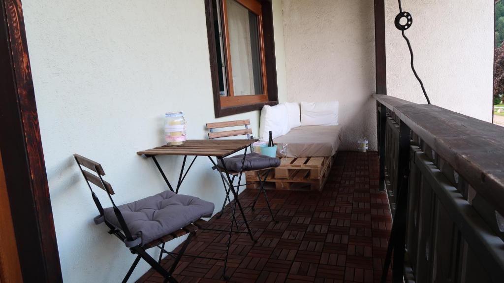 Posezení v ubytování Seewohnung Weiss