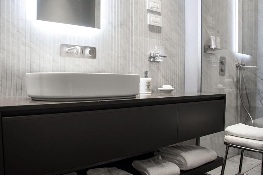Koupelna v ubytování Hotel Byron