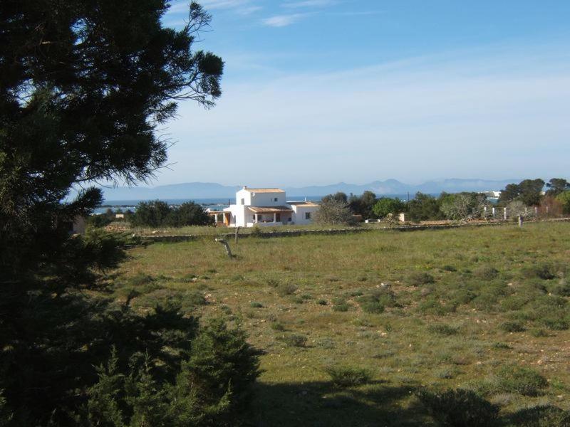 a large field with a house in the background at Casa Balbi in Sant Francesc Xavier