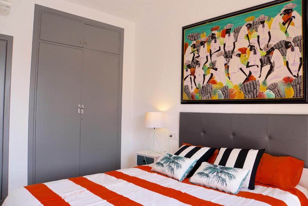 Postel nebo postele na pokoji v ubytování Smart Villa Cabo de Palos