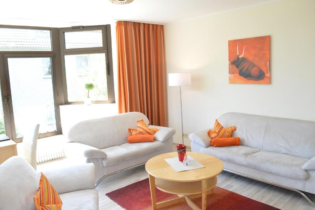 Posezení v ubytování Haus Roseneck mit gratis Zugang zur Jod-Sole-Therme