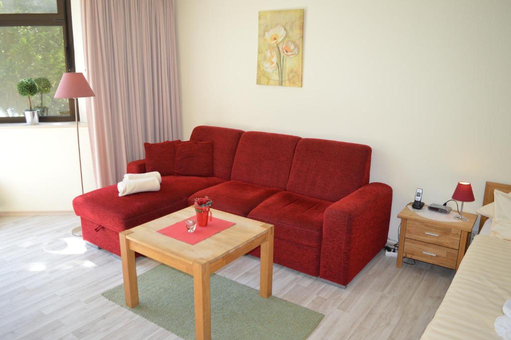 Posezení v ubytování Haus Roseneck mit gratis Zugang zur Jod-Sole-Therme