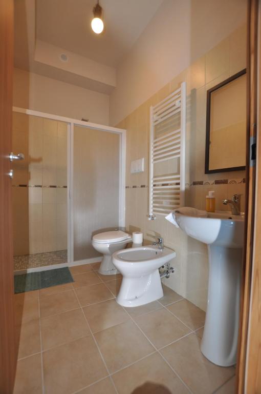 Koupelna v ubytování b&b la vecchia 500