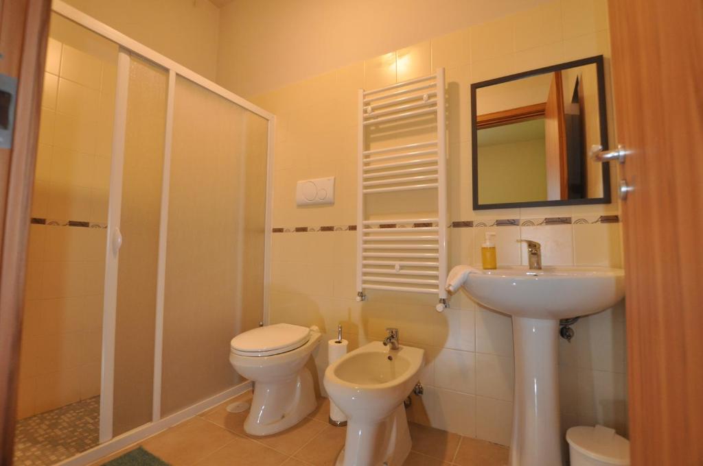 Koupelna v ubytování b&b la vecchia 500