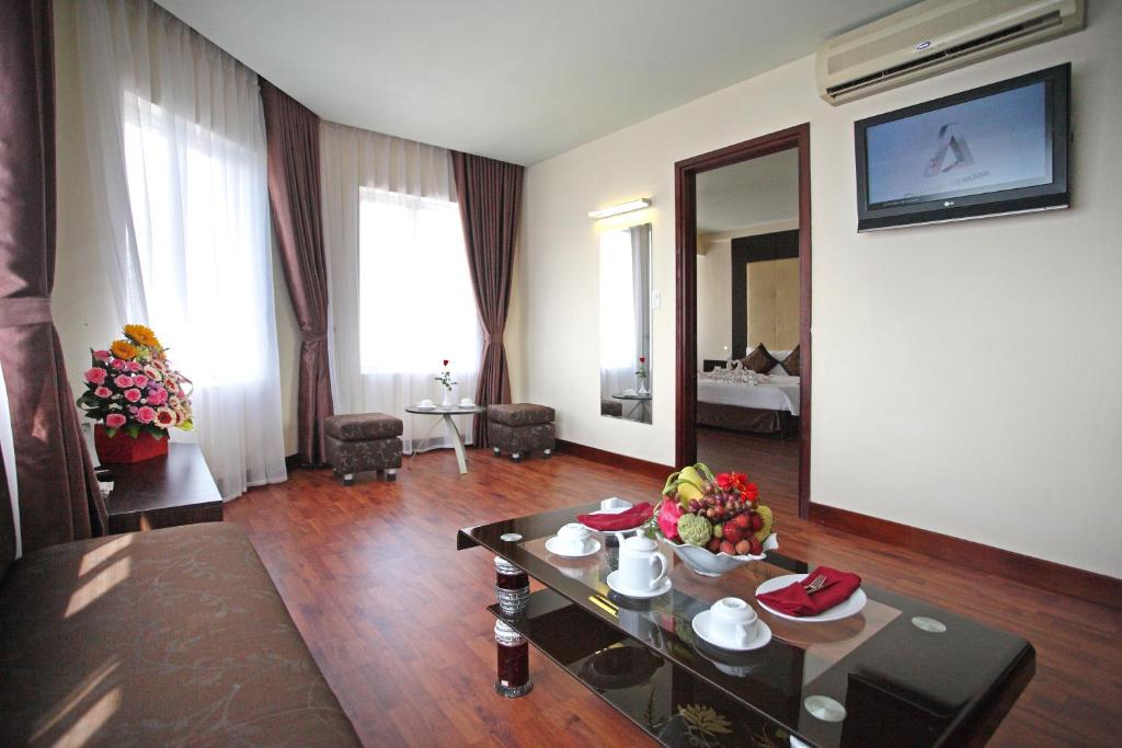 TV a/nebo společenská místnost v ubytování Park View Hotel