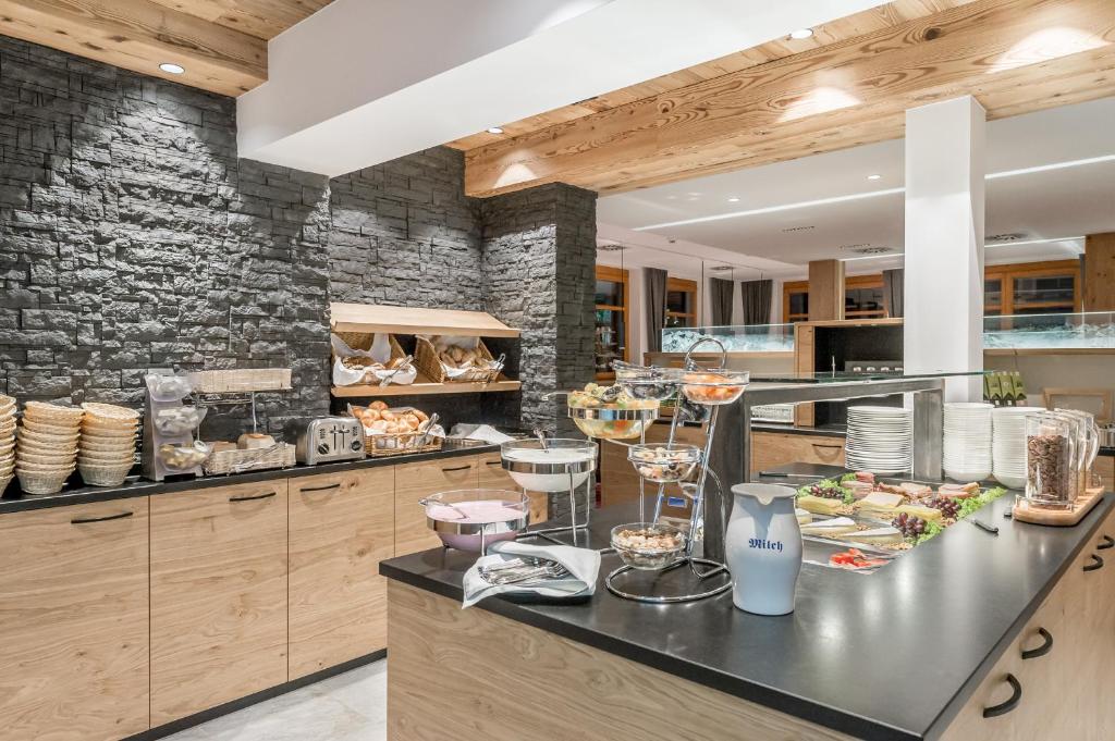 Kuchyň nebo kuchyňský kout v ubytování Hotel Mathiesn