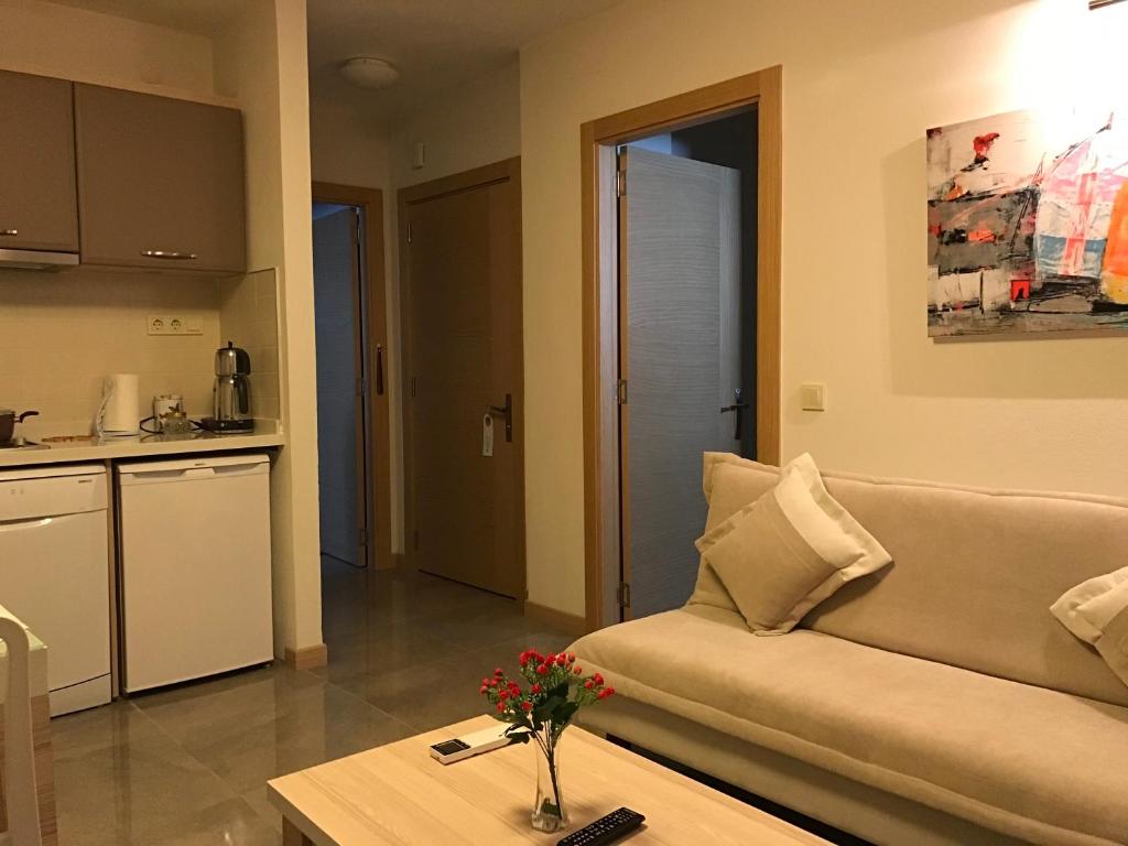 A kitchen or kitchenette at EVN Hotel