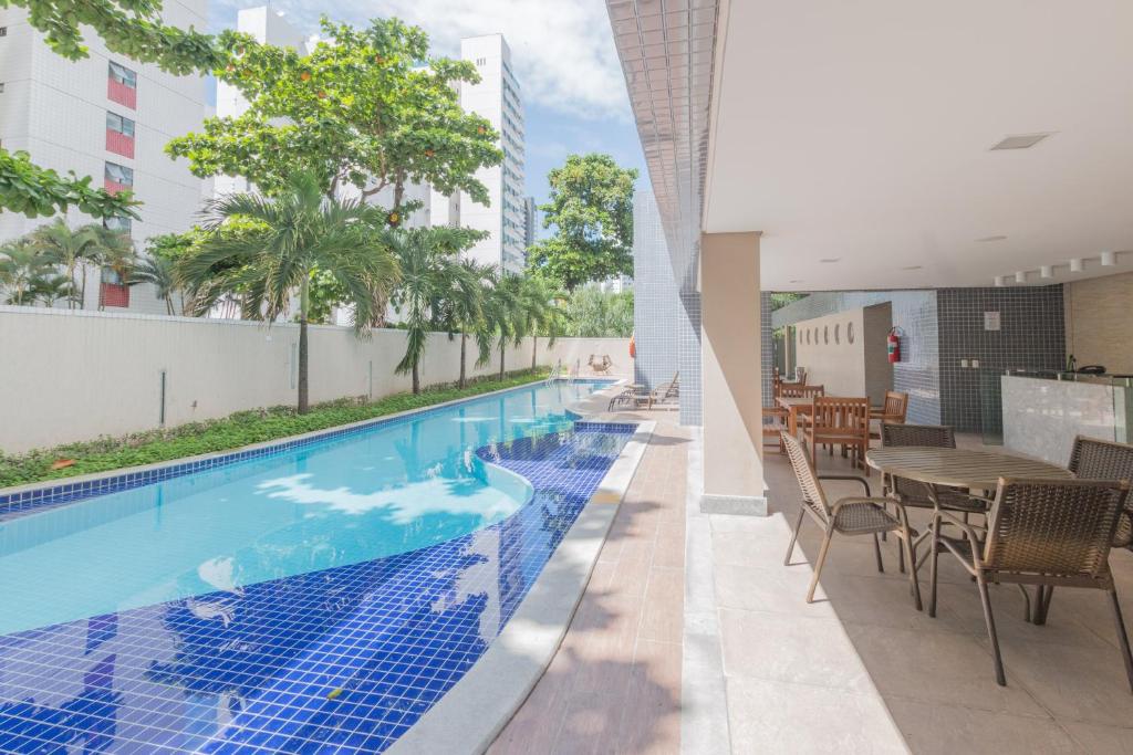  NOB2105 Excelente Flat em Boa Viagem com 2 quartos