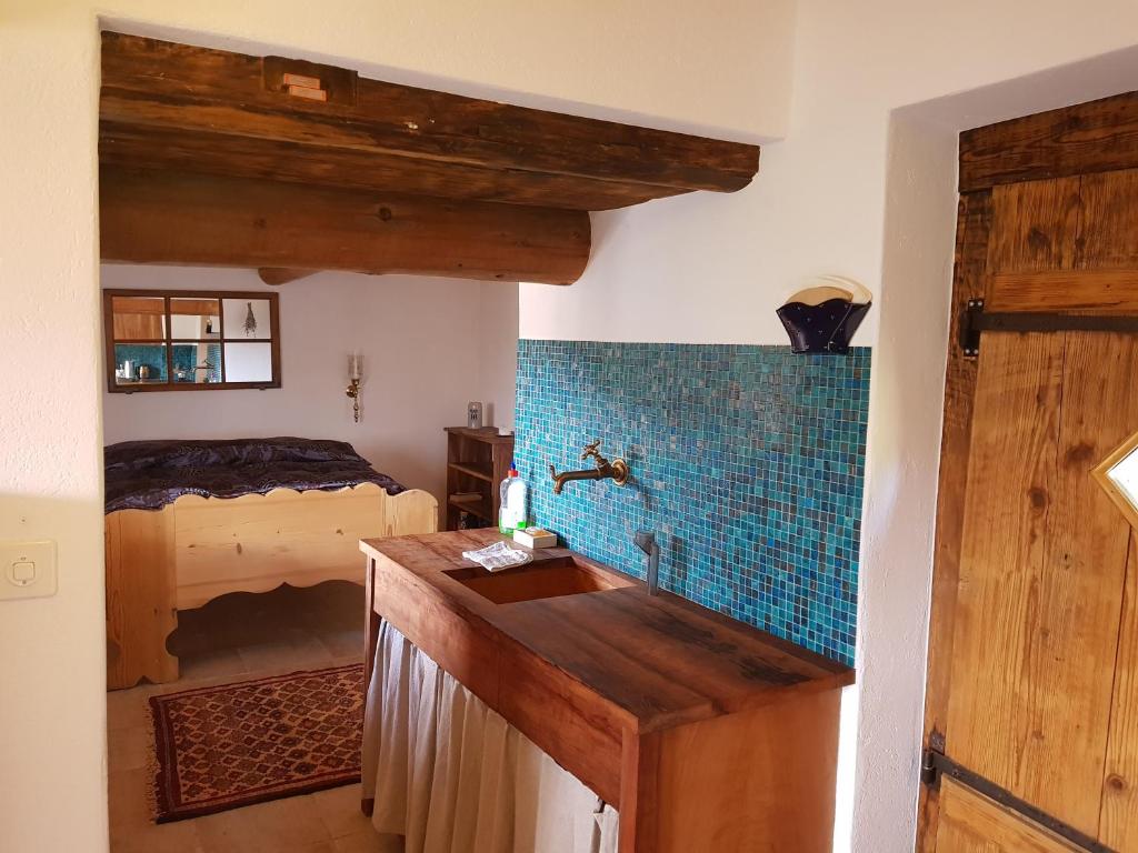Postel nebo postele na pokoji v ubytování Rütland