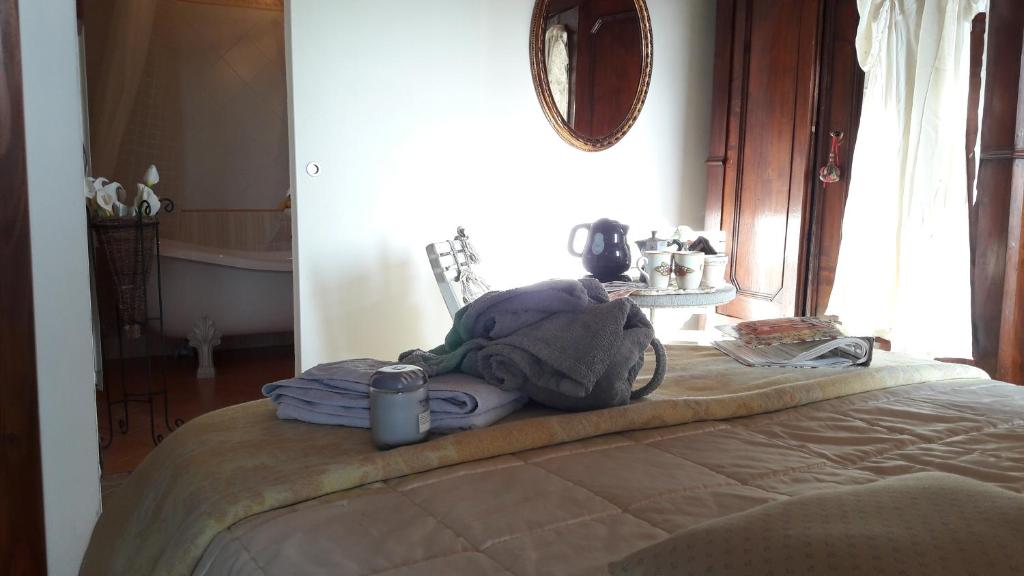 Łóżko lub łóżka w pokoju w obiekcie B&B il Fienile di Scarperia