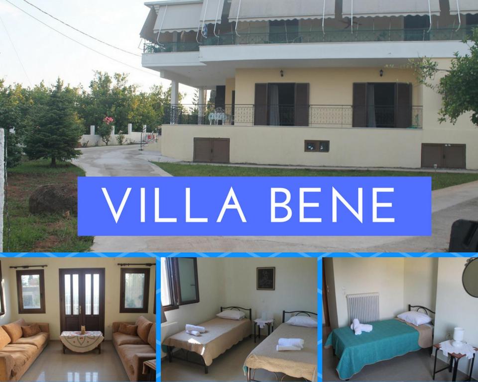 a collage of photos of a villa bene at Villa Bene in Preveza
