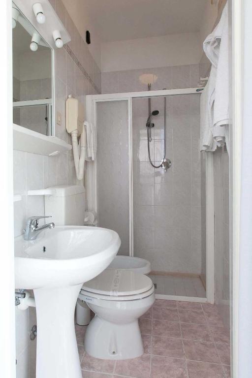 Koupelna v ubytování Hotel Sanremo
